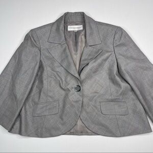 Jones New York Blazer Jacket Black White Blue Stripes Office Career Corp 8